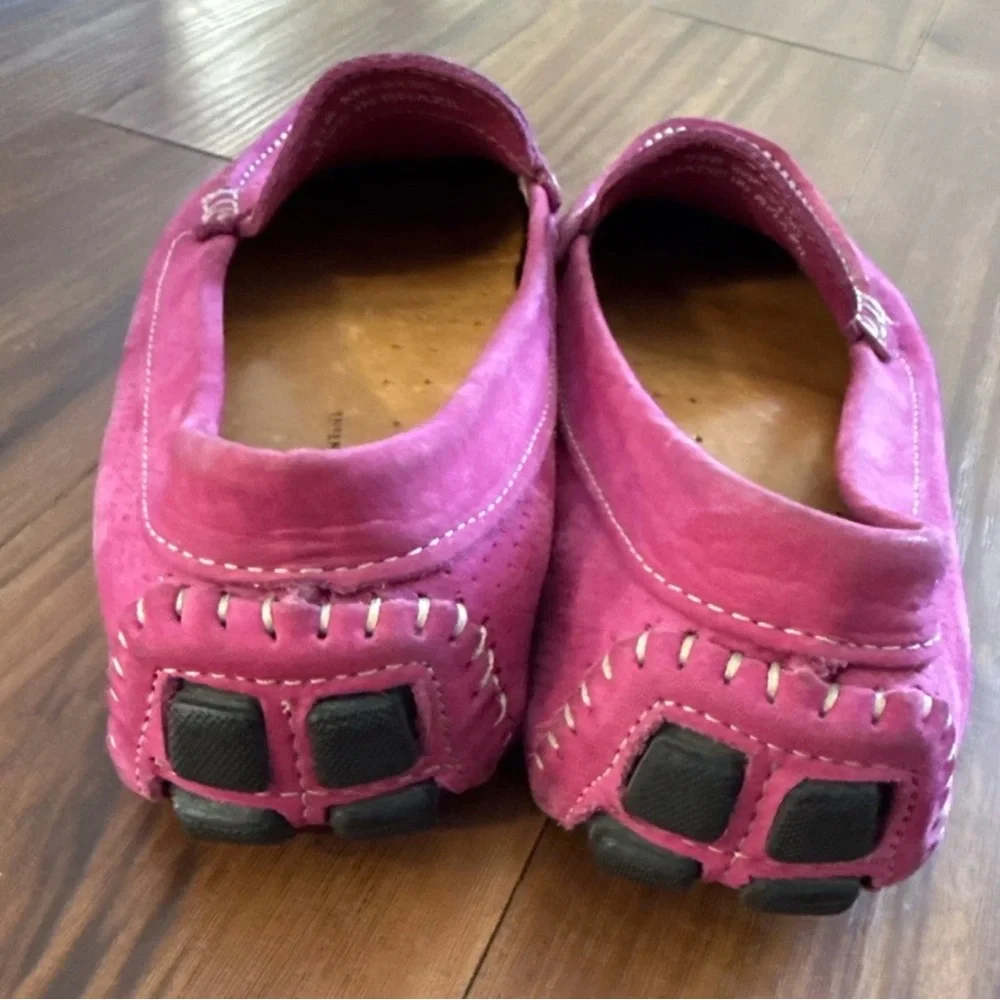 Mercanti Fiorentini Fuchsia Suede Driving Loafers Boss Babe Hot Girl Sz 11 - Picture 3 of 5